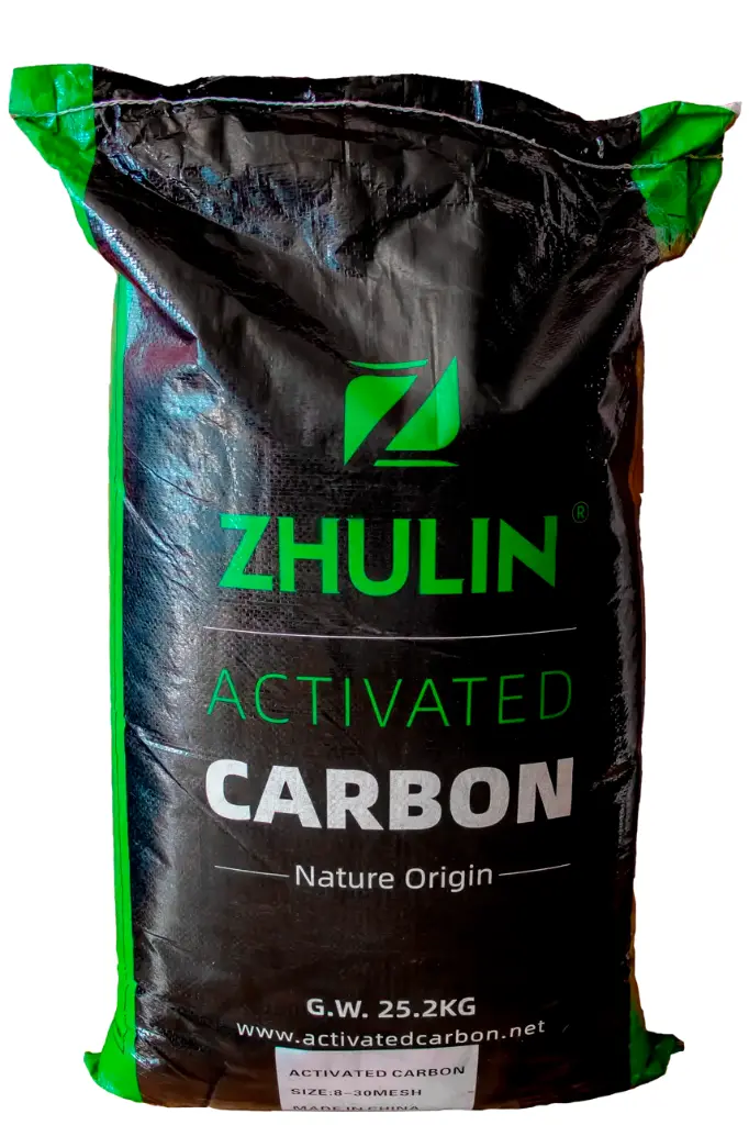 Saco De Carbón Activado Zhulin 25.2 kg. Malla 8-30